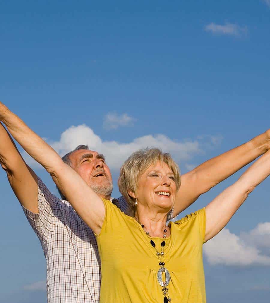 happiness,faith and joy, senior couple