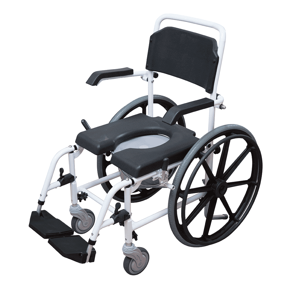 Self Propelled Aluminium Commode Shower Chair