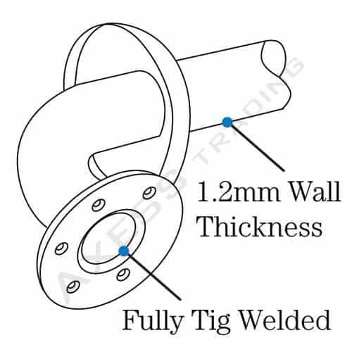 Satin Stainless Steel Grab Rail – Satin - Isometric-Drawing