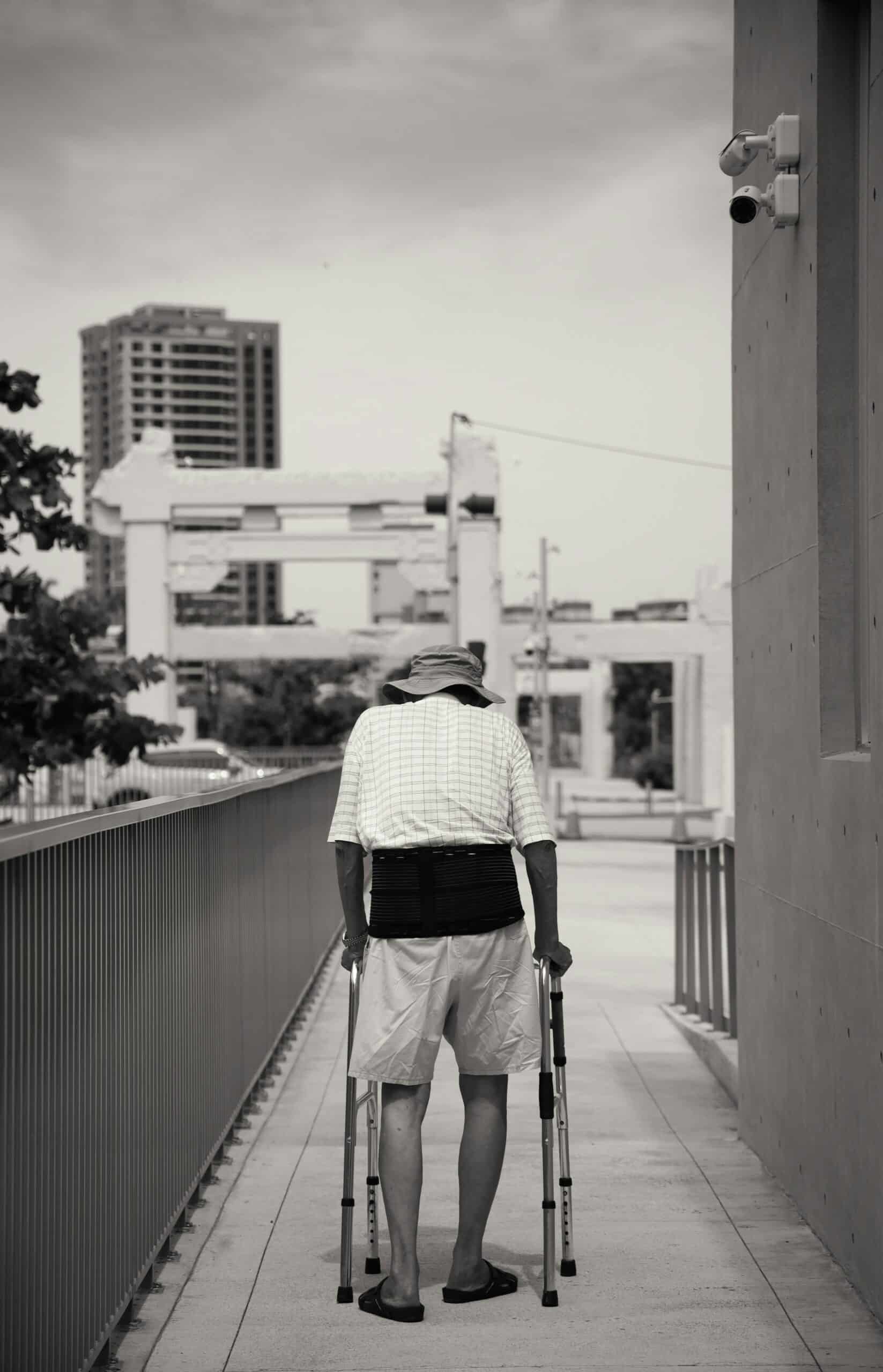 Man using a walker