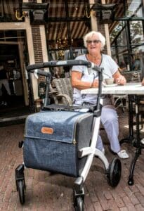 Old lady with a rollator