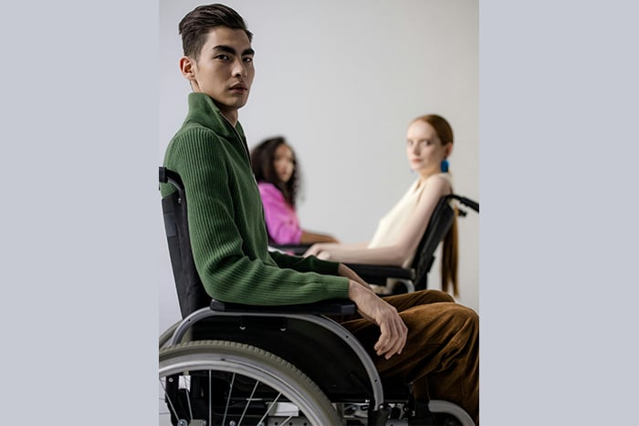 People in wheelchairs