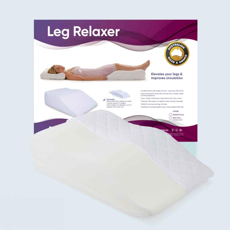 Leg Relaxer - Contoured Leg Wedge Support - Quilted Fabric