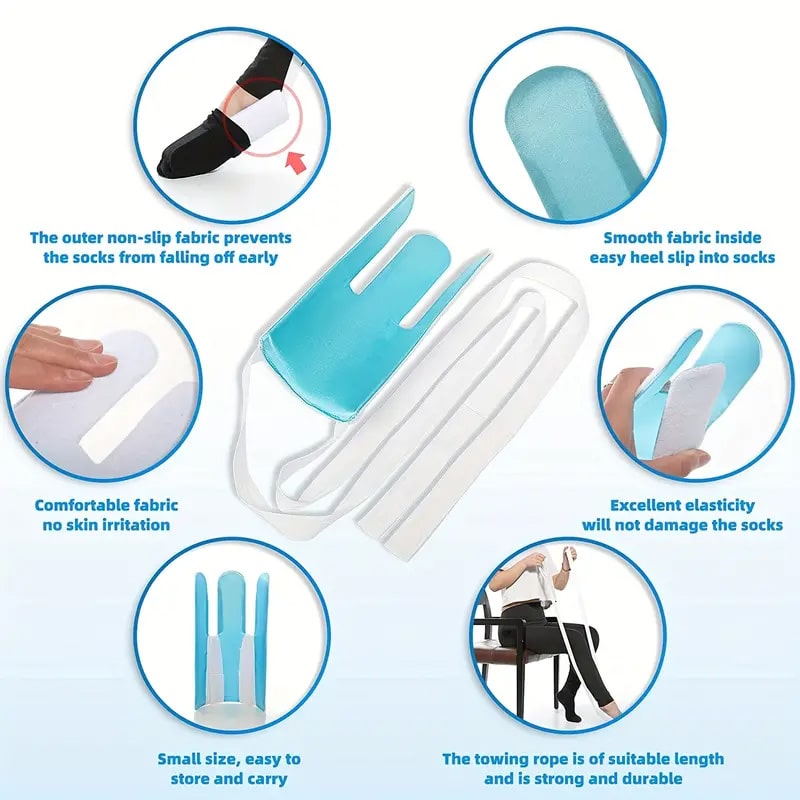 Sock Aid (Terry Towelling) - Teal - Image 2